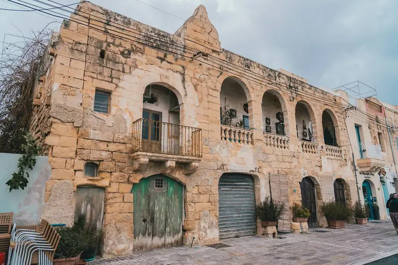 Traditional limestone house in Gozo